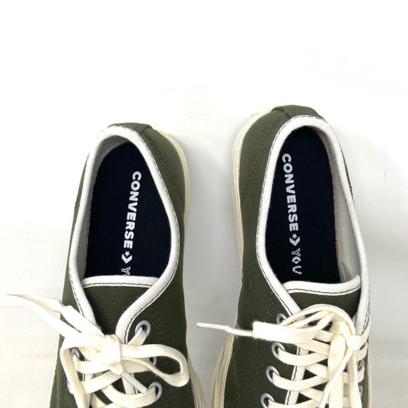 Converse Jack Purcell Low Top Canvas Khaki Women Sneakers Custom 167243C-GRWTOFF - Picture 8 of 11